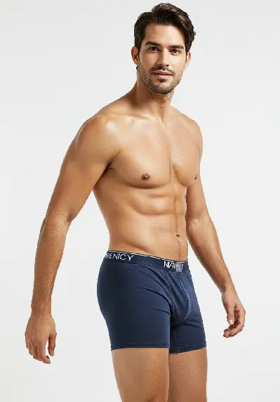 Men's Navy Blue Boxer Briefs thumbnail 2